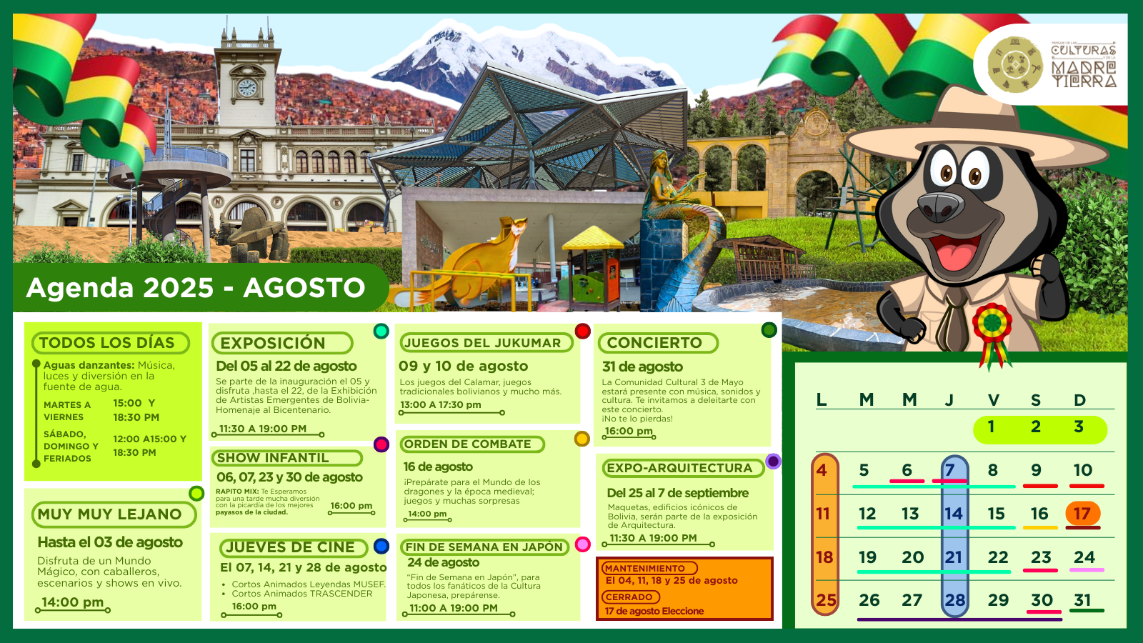Agenda de Agosto 2025